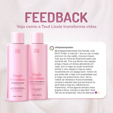 Magic Premium Alisamento Brasileiro - Máscara 1 LITRO STEP 2 - Bover Cosmetici - Alisamento Orgânico Brasileiro