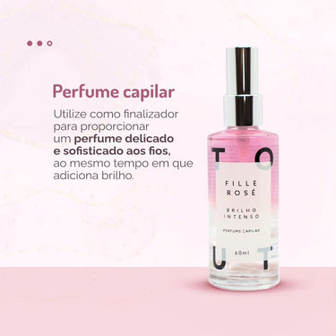 Perfume Capilar Fille Rosé 60ml - Bover Cosmetici - Alisamento Orgânico Brasileiro