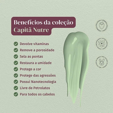 Máscara Capilar Capitã Nutre 300g - Bover Cosmetici - Alisamento Orgânico Brasileiro