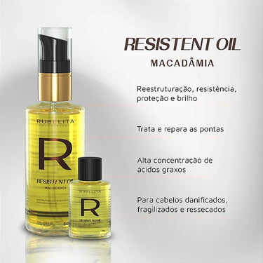 Óleo Capilar Resistent Oil 60ml - Bover Cosmetici - Alisamento Orgânico Brasileiro