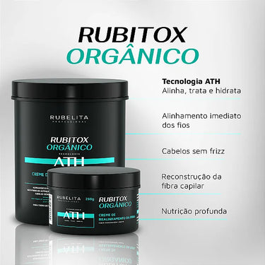 Redutor de Volume Capilar Rubitox Orgânico 250g - Bover Cosmetici - Alisamento Orgânico Brasileiro