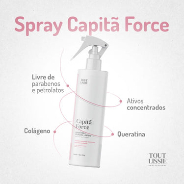 Queratina e Colágeno Capitã Force 300ml - Bover Cosmetici - Alisamento Orgânico Brasileiro